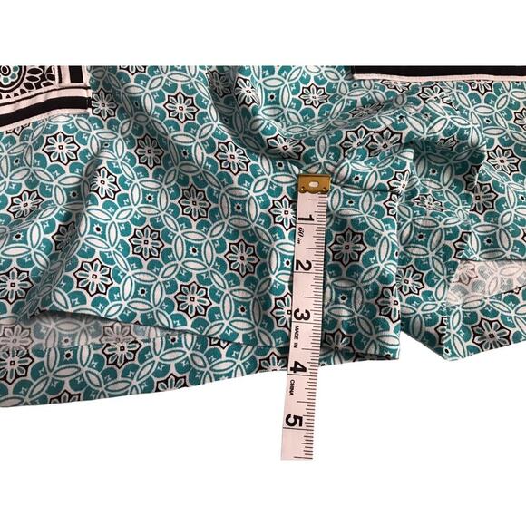 Ann Taylor Loft Romper Shorts Size Small Bell Sleeve Geometric Circle V-Neck - Picture 13 of 14